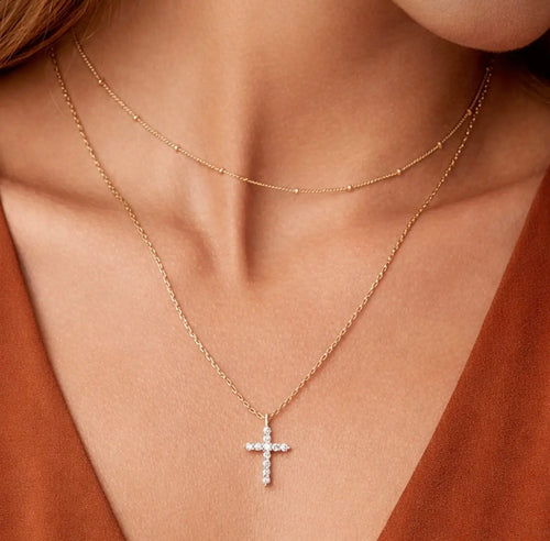 18K Gold Pvd Plated Layered Stainless Steel Chain Necklace