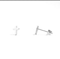 18K Gold Pvd Stainless Steel Cross
Stud Earrings