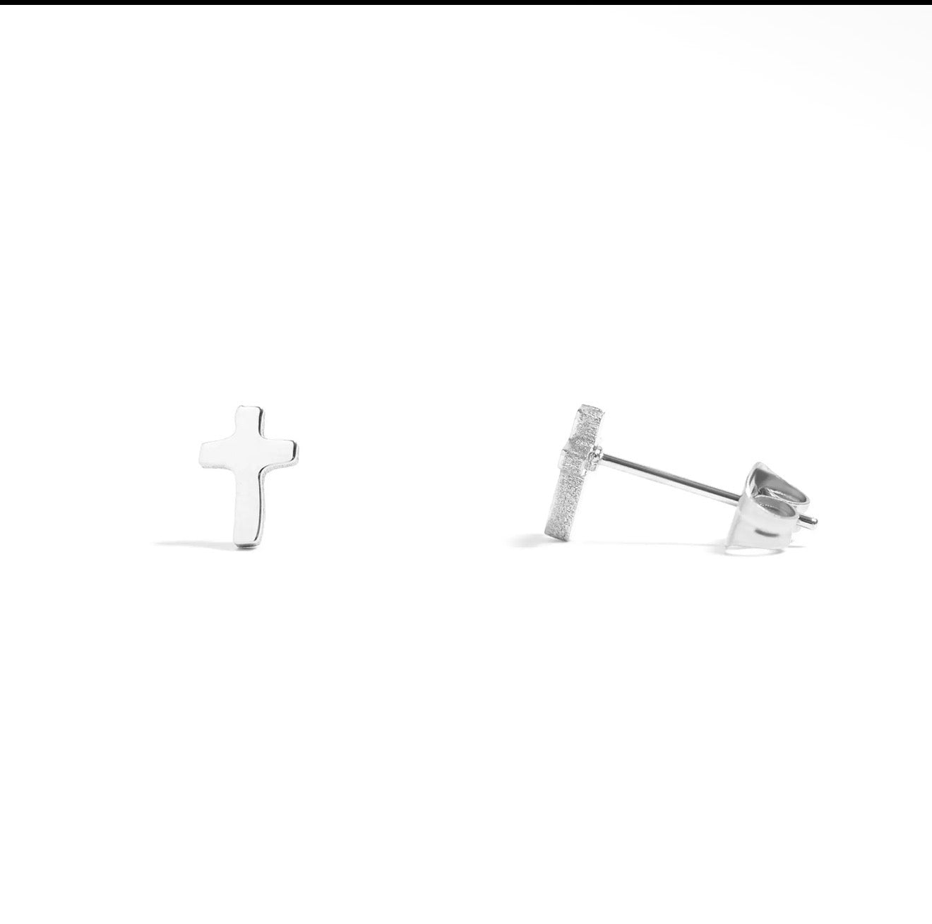 18K Gold Pvd Stainless Steel Cross
Stud Earrings