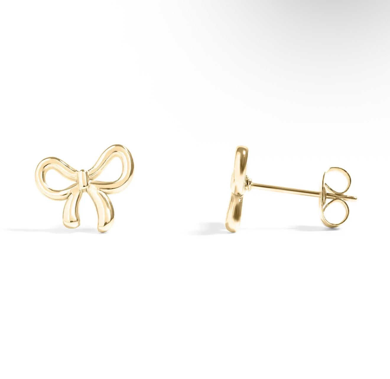 18K Gold Pvd Stainless Steel Bow
Stud Earrings